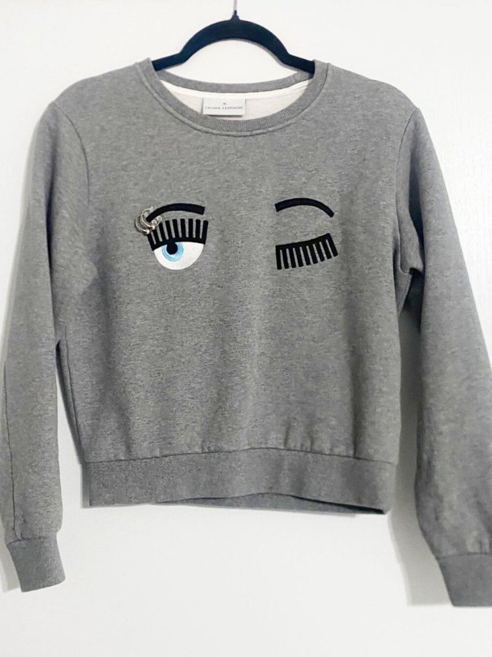 Chiara Ferragni flirting crop sweatshirt